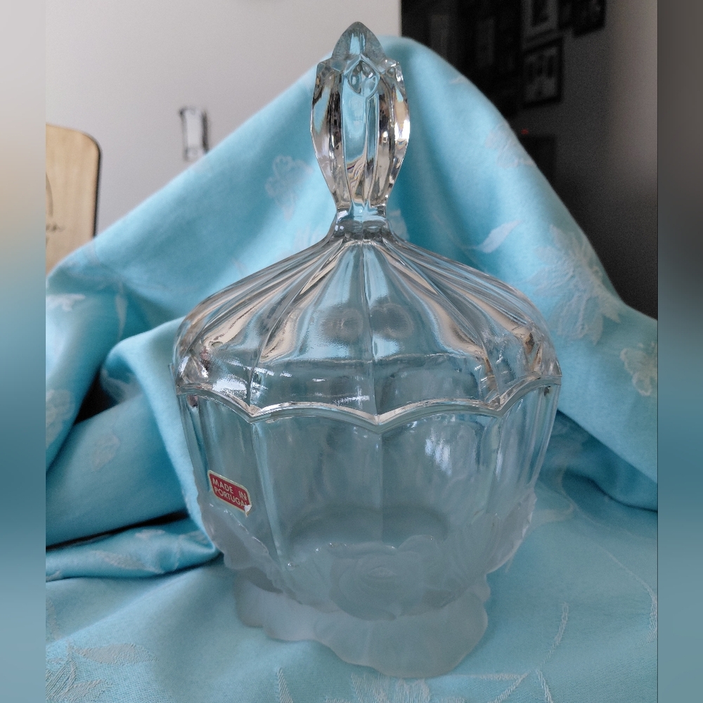 Elegant Clear Glass Candy Dish